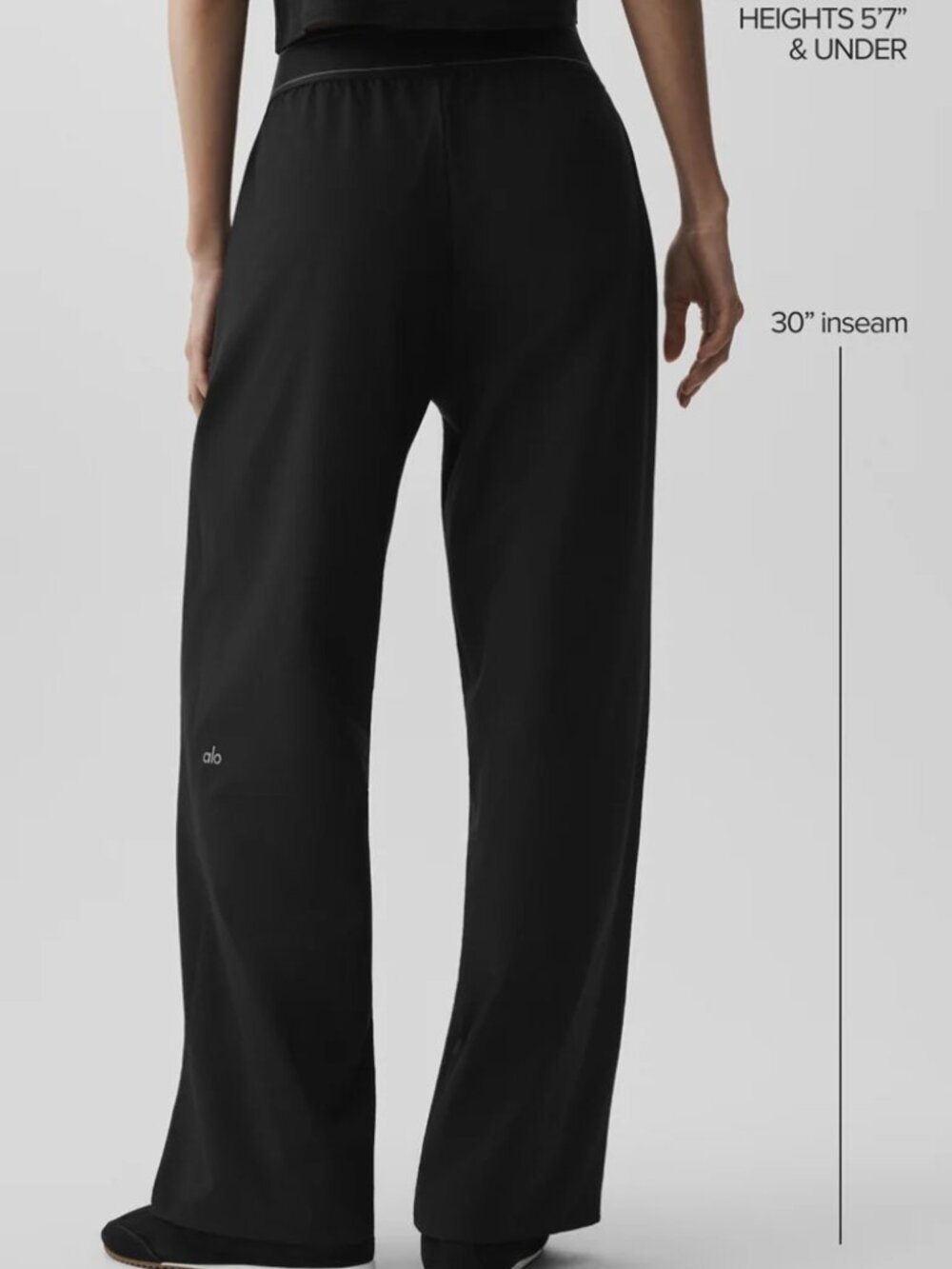 New With Tags✨Black ALO Yoga Regular Suit Up Trouser (30-inch inseam) - Picture 7 of 8